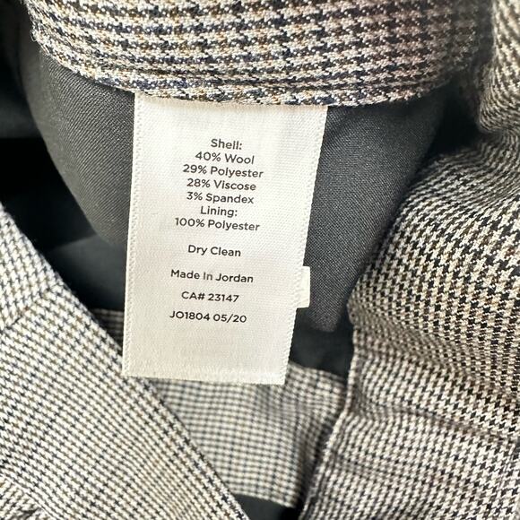 Talbots Newport Pants Classic Houndstooth Print Wool Blend Size 6P 6 Petite - Picture 2 of 12